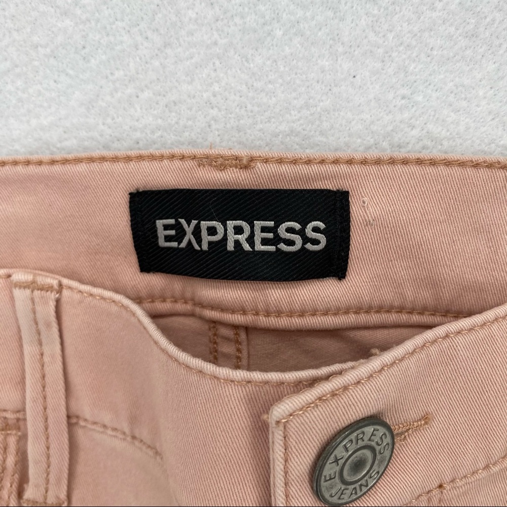 Express Stretch Pink Mid Rise Legging Skinny Jean - Picture 4 of 10